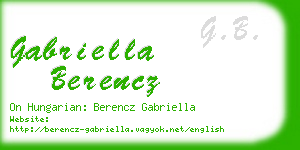 gabriella berencz business card